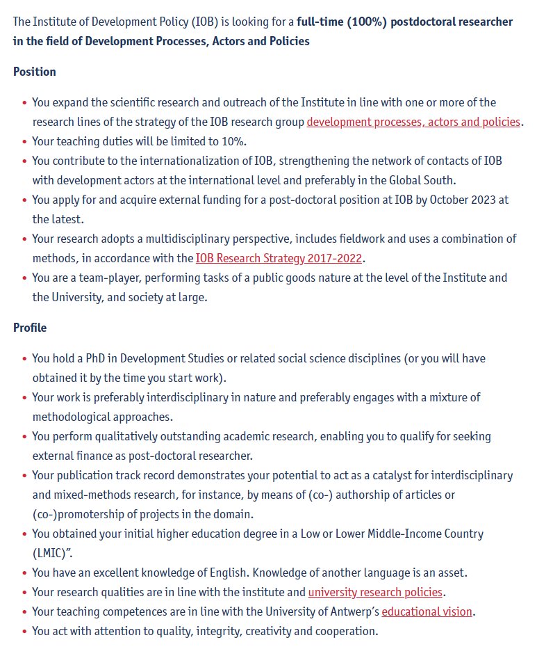 IOB - Institute of Development Policy tweet media