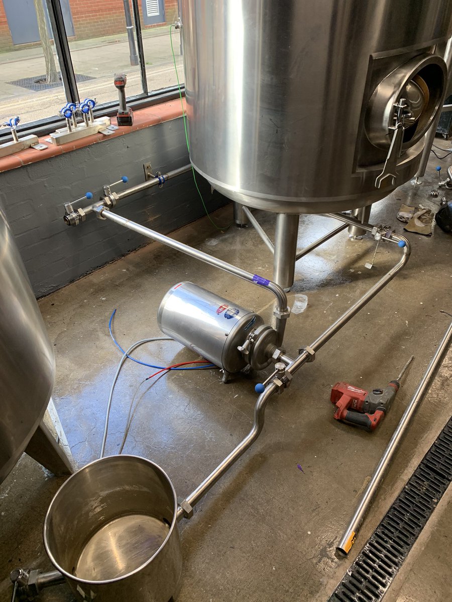 Stainless piping tacked and taken away for hygenic welding. Getting closer to that first brew!