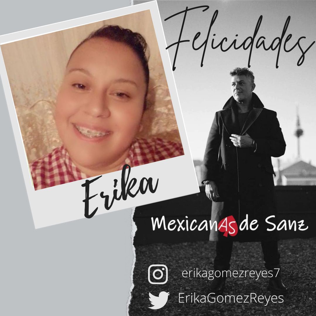 mexicanASdeSanz's tweet photo. @AlejandroSanz hoy celebramos una vuelta más al Sol de nuestra querida Erika @ErikaGomezReyes a quien harías un día mágico con tu felicitación ¿Se la concedes? 🙏🏼
#Cumplesanzero 💐 https://t.co/hnSLlGOjNv