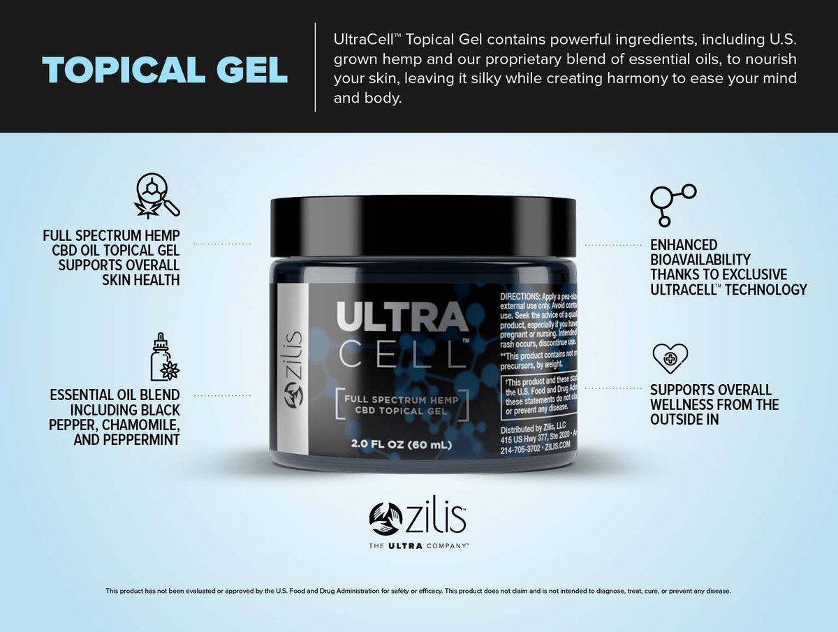 Use UltraCell CBD topical gel to nourish the skin, and ease both mind and body. #ultracell #cbd #topicalgel #mindfulness #skinhealth #zilis