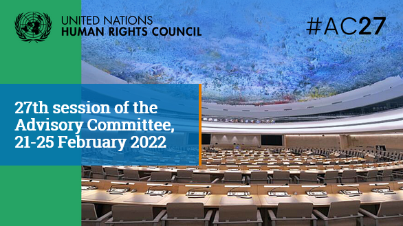 UNGeneva's tweet photo. The Advisory Committee #AC27 is underway @UNGeneva this week.

The Committee, composed of 18 independent experts, has been established to function as a think-tank for the Human Rights Council #HRC &amp; work at its direction.

Learn more about its work:
📺 https://t.co/yyr9ZPESXM https://t.co/9gaaNimNV5