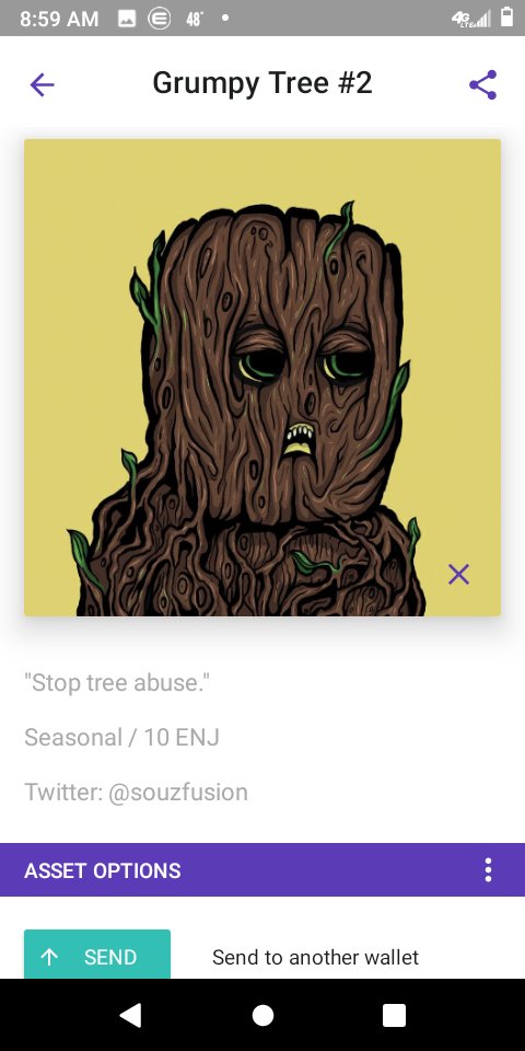 🚀 I DID IT AGAIN 🔥
       THANK YOU ❤️ @NFT_Enterprise for the sale of this awesome Grumpy Face Tree by @souzfusion. I now have EVER GRUMP FACE LISTED!!   Can't wait to see the rest of the collection. 
#GrumpyFaceClub #GrumpyFaceOG
#GrumpyFaces
