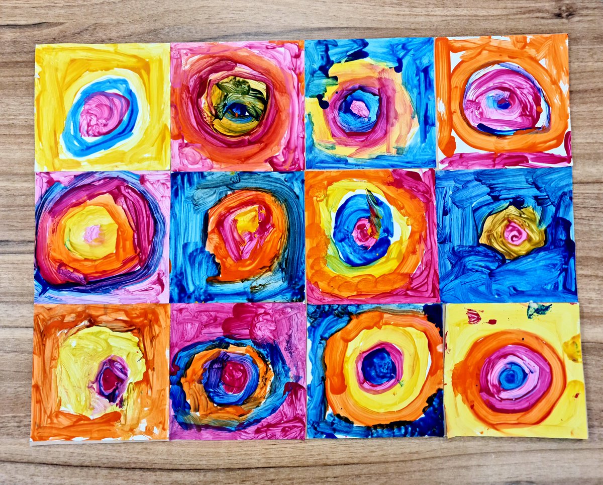 The children in Oak Class have produced some amazing art based on on the work of Wassily Kandinsky. 🖌️🧑‍🎨🎨