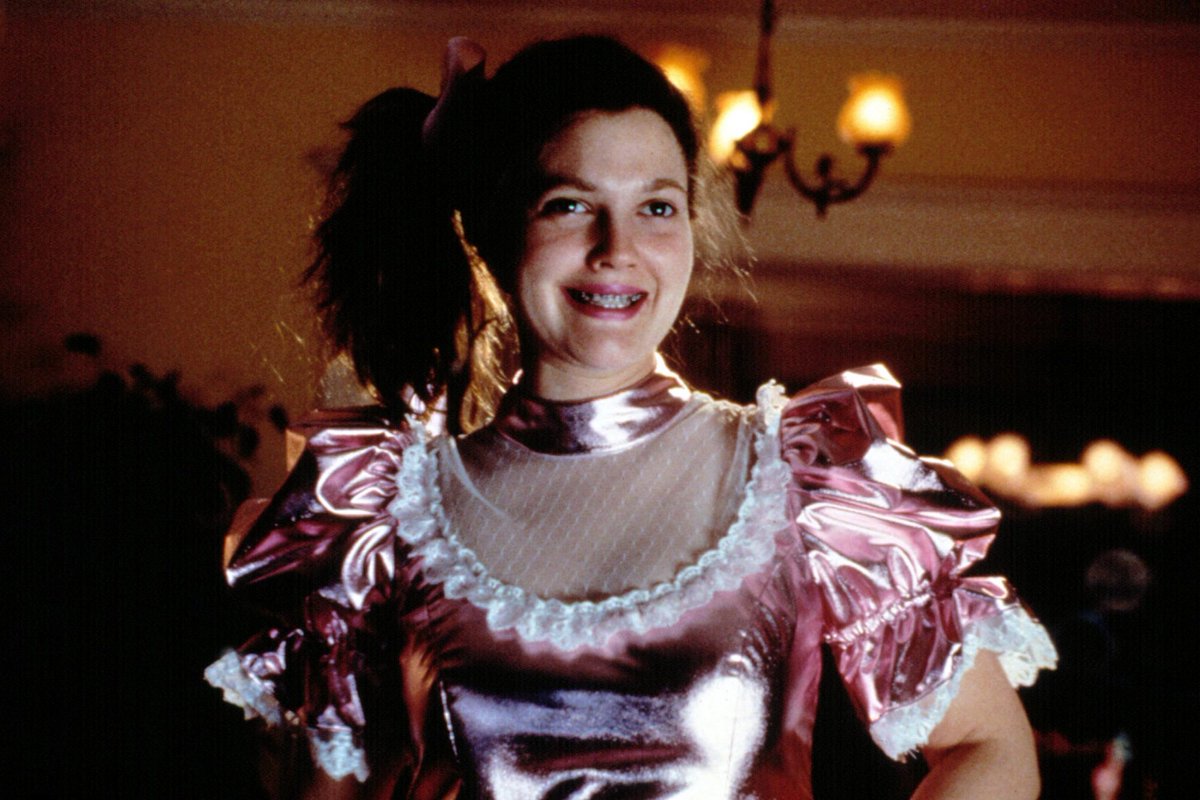 drew barrymore birthday dress Drew Barrymore Reacts to Emotional Surprise by Daughters on Her Birthday