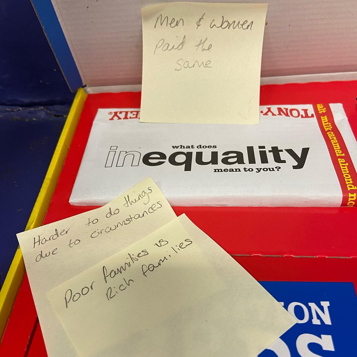 YOUTHWORKDG's tweet photo. Last night our #SuperMondays took part in a discussion around #fairtradefortnight using @TonysChocoUK_IE #ConversationBars (you can see some of their answers below👇) and then decorated pancakes using fair trade products.
#YouthWorkDG #YouthGroup https://t.co/NKJ1GrOgX3