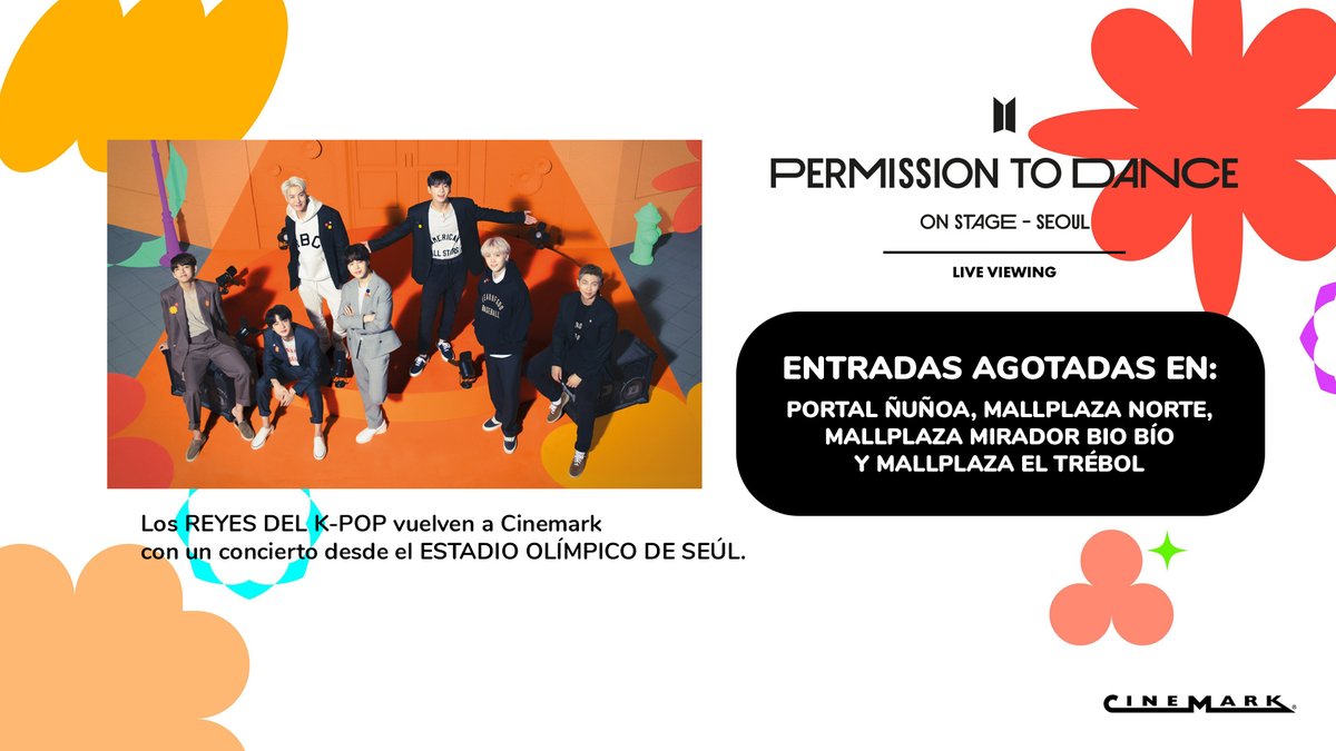 CinemarkChile's tweet photo. 🚨 Atención: Entradas completamente agotadas en Portal Ñuñoa, Mallplaza Norte, Mallplaza Mirador Bio Bío y Mallplaza El Trébol 🚨 https://t.co/BNJyMLI7lZ
