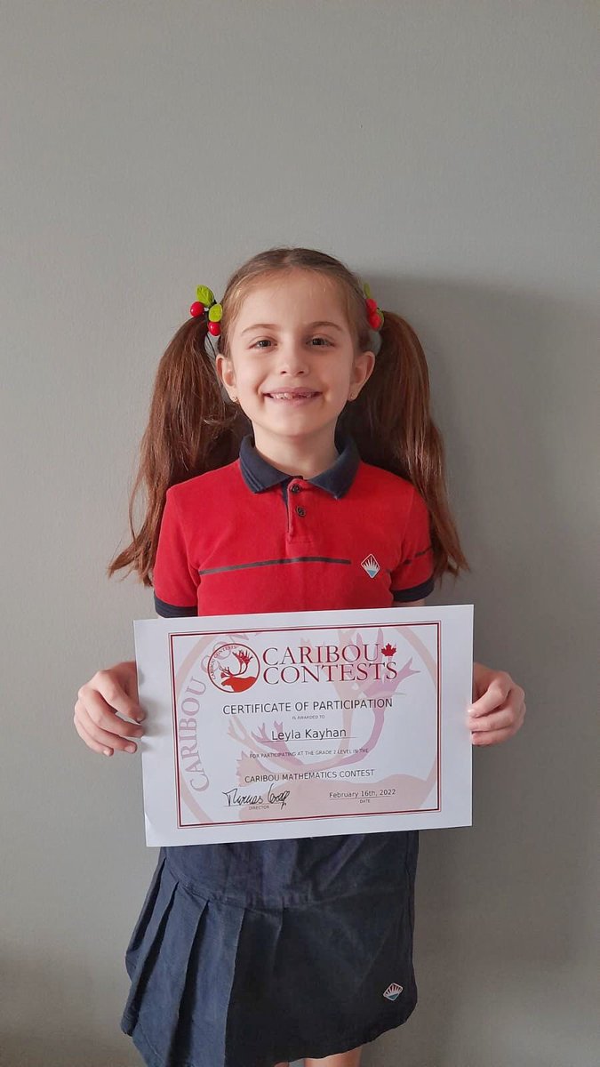 Tebrikler Leyla👏👏
Bahçeşehir Koleji Bursa Modern Kampüsü 2. sınıf öğrencimiz Leyla Kayhan Uluslararası Caribou Matematik Yarışması’nda tüm soruları 24 dakikada doğru yanıtlayarak Dünya 1. olmuştur. 
Öğrencimizi tebrik ederiz.💫🎖🥇
#bursamodernbk 
#bahçeşehirkoleji <a href="/EnverYucel/">EnverYucel</a>