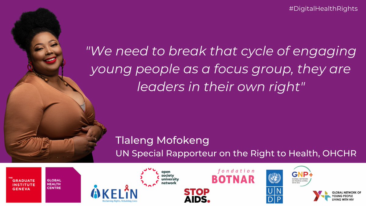 DigHealthRights's tweet photo. Thank you @drtlaleng for recognising the importance of youth leadership and voices in decision-making on #DigitalHealthRights  👏

#DigHealthRights https://t.co/FCRaWMwZEs