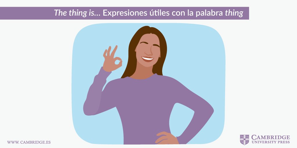 CambridgeEngSP's tweet photo. La palabra thing aparece en un gran número de expresiones informales que a menudo se utilizan en conversaciones.
¿Quieres mejorar tu inglés? Puede que te interese dedicar diez minutos a la lectura de esta entrada. 👇

https://t.co/Om6BZBNS5g

#Cambridge #blogcambridge #thing https://t.co/nfazI4OwFE
