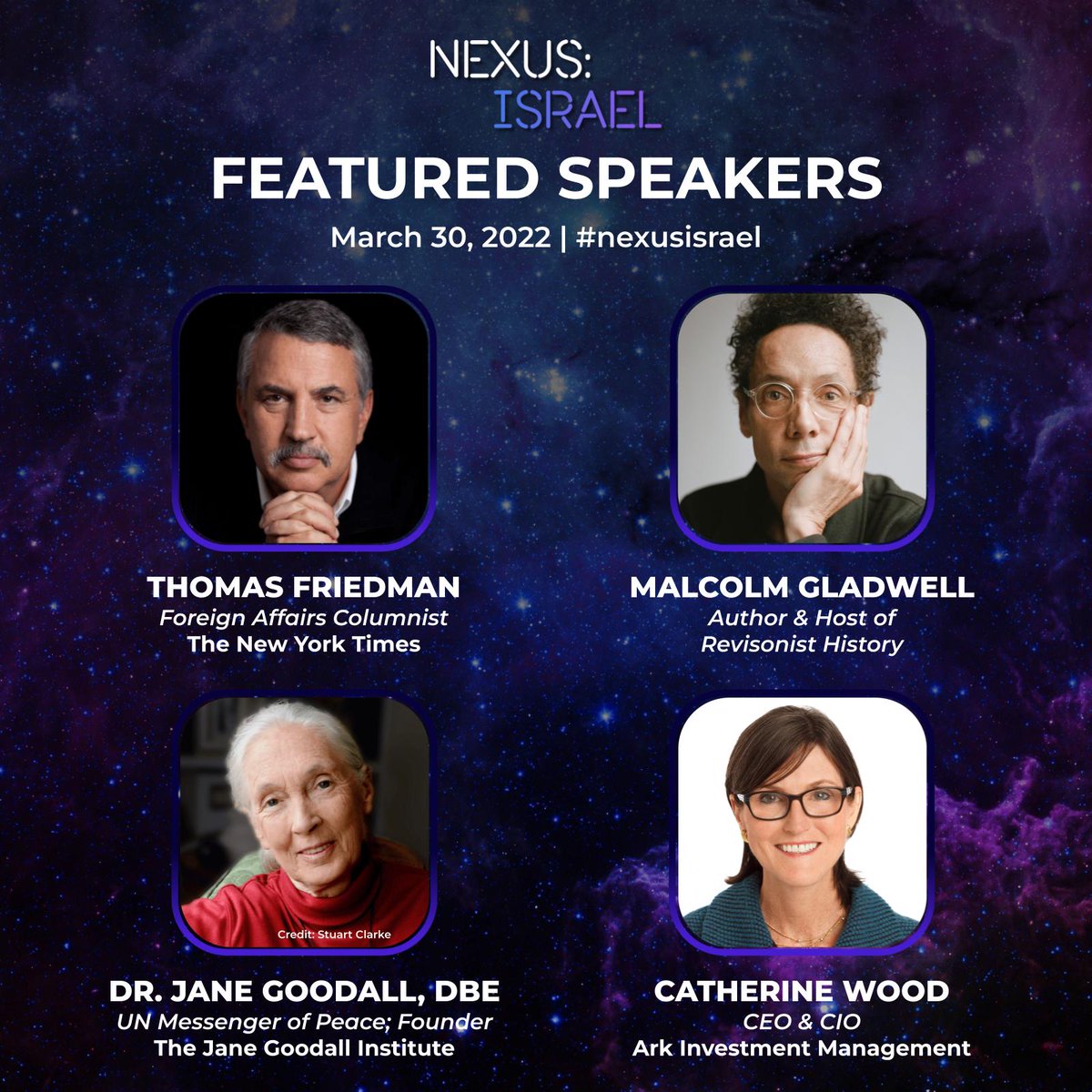 CdnFriendsHU's tweet photo. Join us on March 30th for @NEXUSISRAEL as Dr. Jane Goodall, Thomas Friedman, Malcolm Gladwell and Catherine Wood takes the digital mainstage to share their expertise. Register today!
#nexusisrael https://t.co/lkjbvMTvFC
With @American Friends HU https://t.co/5jyEzsdbRq