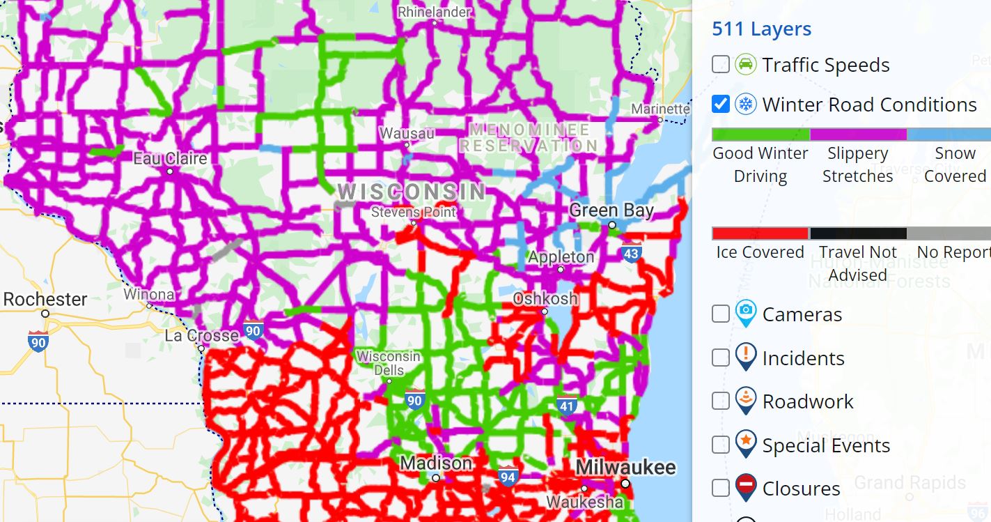 511 Road Conditions Map Wisconsin Dot On Twitter: "Road Conditions Vary Right Now, With Many Ice-Covered Stretches Across Southern Wi. If You're On The Road: ☑️ Give Extra Following Space ☑️ Move Over Or Slow Down 511 Road Conditions Map Wisconsin Dot On Twitter: "Road Conditions Vary Right Now, With Many Ice-Covered Stretches Across Southern Wi. If You're On The Road: ☑️ Give Extra Following Space ☑️ Move Over Or Slow Down