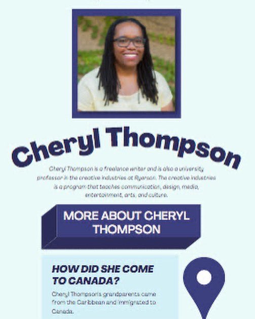 JASSVoice's tweet photo. Two profiles created by grade 9 English students were of Professor Cheryl Thompson &amp; Janaya Khan, activist and co-founder of BLM Toronto. https://t.co/v272GsLmN8