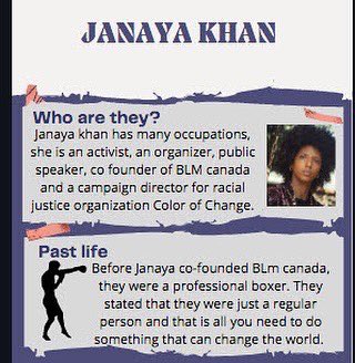 JASSVoice's tweet photo. Two profiles created by grade 9 English students were of Professor Cheryl Thompson &amp; Janaya Khan, activist and co-founder of BLM Toronto. https://t.co/v272GsLmN8