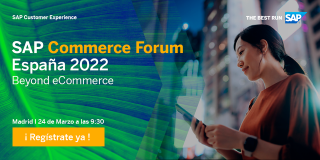 sigoalsol's tweet photo. Save the date! 📢 Acompáñanos en esta cita que irá más allá del eCommerce: el 24 de marzo a las 9:30 en Madrid vuelve la segunda edición de SAP Commerce Forum, ¡ahora en persona!, ¿te lo vas a perder? Regístrate ya y descubre todas las novedades https://t.co/LChSGsbmgu https://t.co/obPD2D8K1D