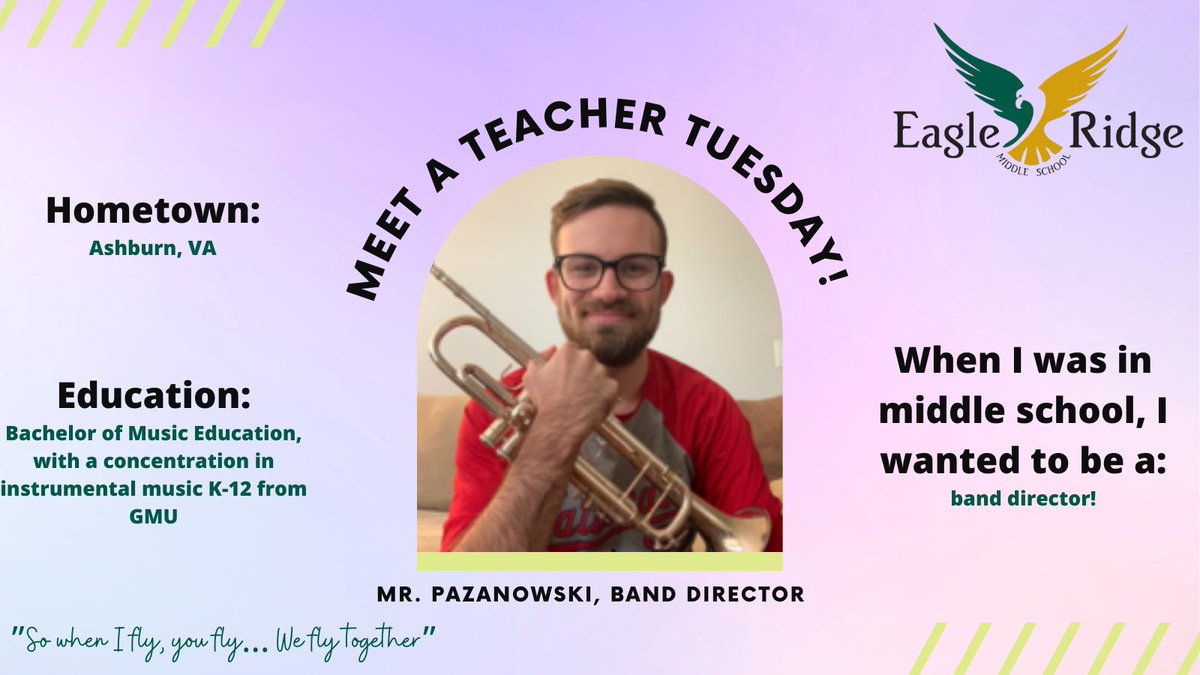 LCPS_EagleRidge's tweet photo. It's Meet a Teacher Tuesday! Meet Mr. Paz! #flytogether  #lcps22 https://t.co/7G21cOQUW3