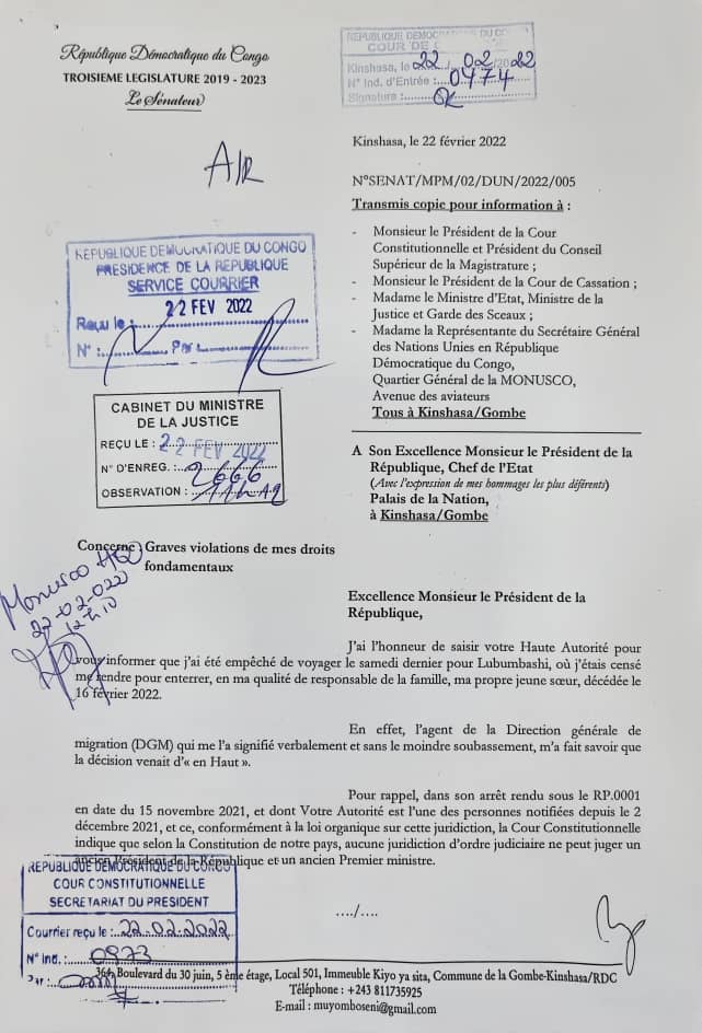 StanysBujakera's tweet photo. #RDC: Matata Ponyo écrit à Félix Tshisekedi https://t.co/5EiVB6DegL