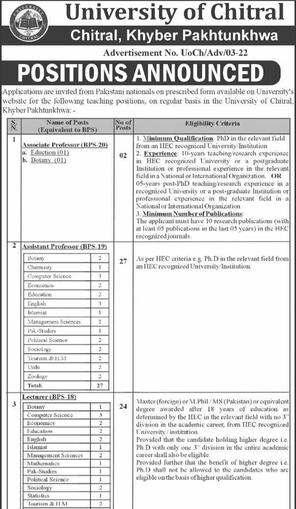 Pakjobsbazaar's tweet photo. Please Like / Share our Page JazakAllah
JOBS | University of Chitral. POSITIONS ANNOUNCED
CLICK HERE 
https://t.co/ngO37HRrTo
#governmentjobs #PakArmy #Jobs #Job #Career #careeradvice #hiring #HIRINGNOW #Pakistan #PakistanZindabad https://t.co/xj6T8xHF5L