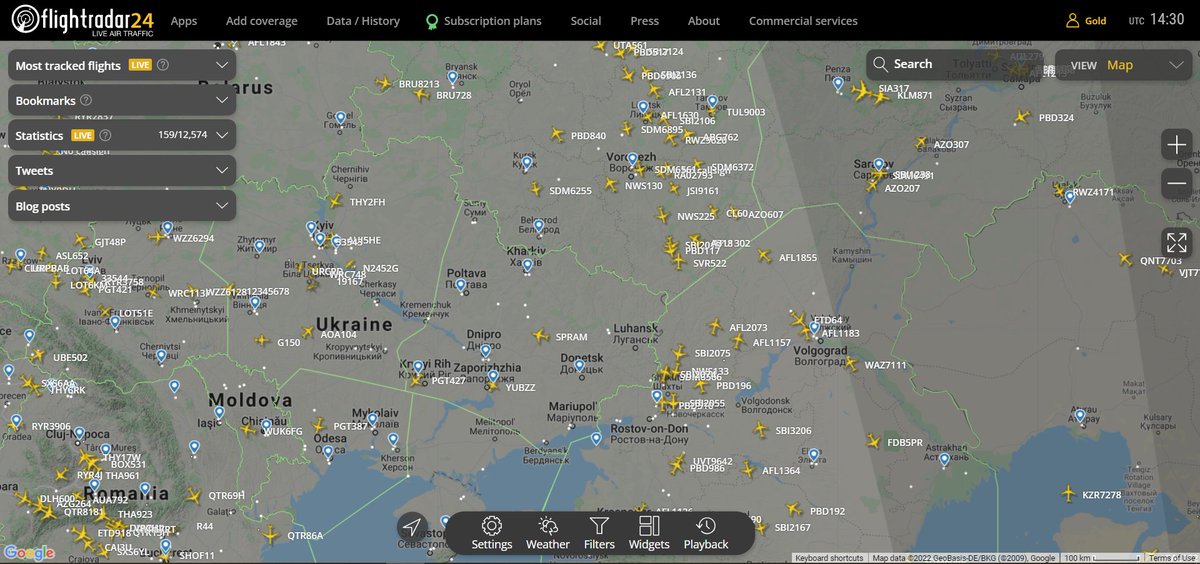 UnderTheRadarCH's tweet photo. A lot of commercial planes are avoiding #donbass and #Lugansk areas.

Be also advice that many companies cancelled flights to #Ukraine.

 #UkraineRussiaCrisis #RussiaUkraineCrisis https://t.co/RMdwdPzwzV