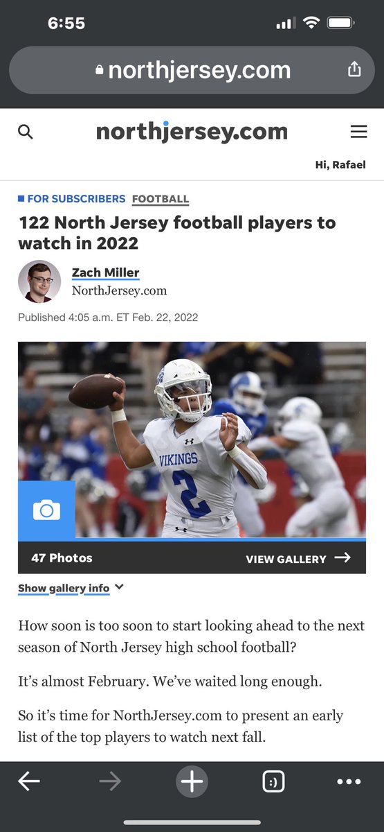 Thank you <a href="/northjersey/">NorthJersey.com</a> for noticing me as a player to watch for 2022👀👀