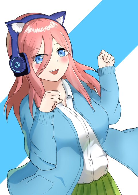 さきりさんがTwitterに投稿した中野三玖(五等分の花嫁)のイラスト。