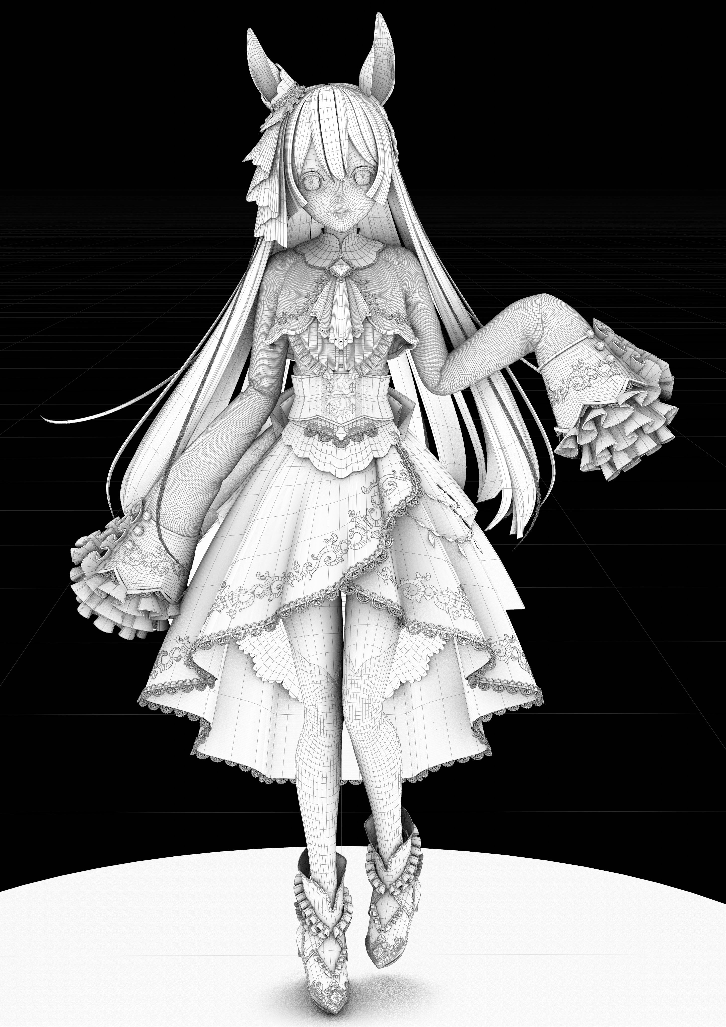 α1 ウマ娘 ステージ衣装&お腹 サトノダイヤモンド スリーブ