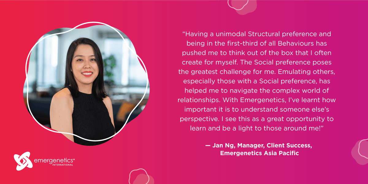 Emergenetics International (@emergenetics_) on Twitter photo Jan is celebrating seven years with Emergenetics, and we're delighted to hear her reflections. Are you a unimodal thinker too? How has learning about your Profile has impacted your work or relationships? Comment below or email us at brains@emergenetics.com. #PeopleofEmergenetics Jan is celebrating seven years with Emergenetics, and we're delighted to hear her reflections. Are you a unimodal thinker too? How has learning about your Profile has impacted your work or relationships? Comment below or email us at brains@emergenetics.com. #PeopleofEmergenetics