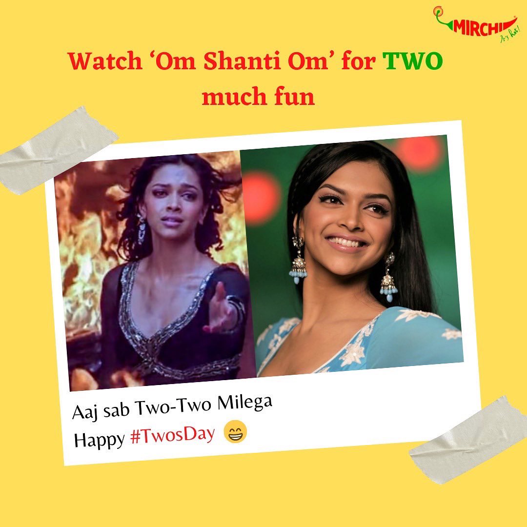 mirchiplus's tweet image. On the #twosday sab kuch #twotwo milega then why not feel the #TwoMuchFun with these double role movies of Bollywood!

Swipe left to make your #Tuesday night on #twotwotwo day #TwoDay 

#happytwos #happytwosday #bollywood #trending #judwaa #kahonaapyaarhai #fan