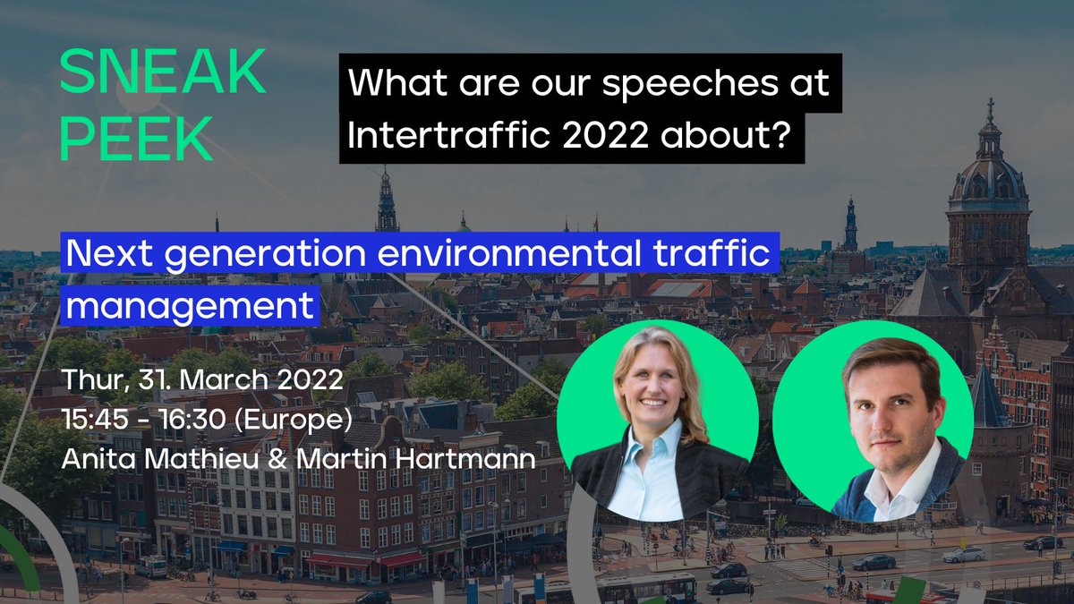 yunextraffic's tweet photo. Sneak peek #intertraffic22: Anita Mathieu & Martin Hartmann will talk about next generation environmental traffic management. Get to know our developed features with @aimsun and IMMIS to effectively manage #mobility.
➡ Register here: https://t.co/dxA8ezL6an (Login required) https://t.co/jmOltd0IIx