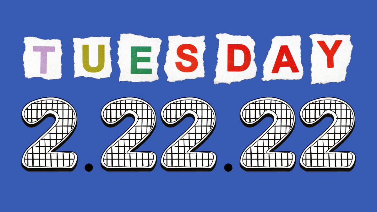 DID YOU KNOW? 🤔 Today is 2-22-2022 on a Tuesday (get it? TWOS-day?)

The last time an event like this occurred was in 1622 and the next time this will happen will be in 2422! That means this is the ONLY day you can retweet this!

MORE: bit.ly/3h4sQx9
