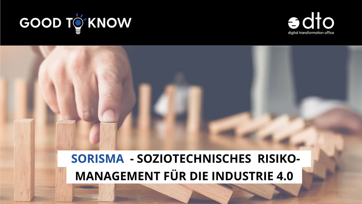 Stolpersteine für eine erfolgreiche #Industrie40 Einführung liegen zwischen Technik, Organisation und Mensch. Das #Forschungsprojekt SORISMA unterstützt Betriebe, diese Zusammenhänge frühzeitig zu erfassen und #soziotechnische #Risiken zu minimieren. Mehr: bit.ly/36qL8Xz