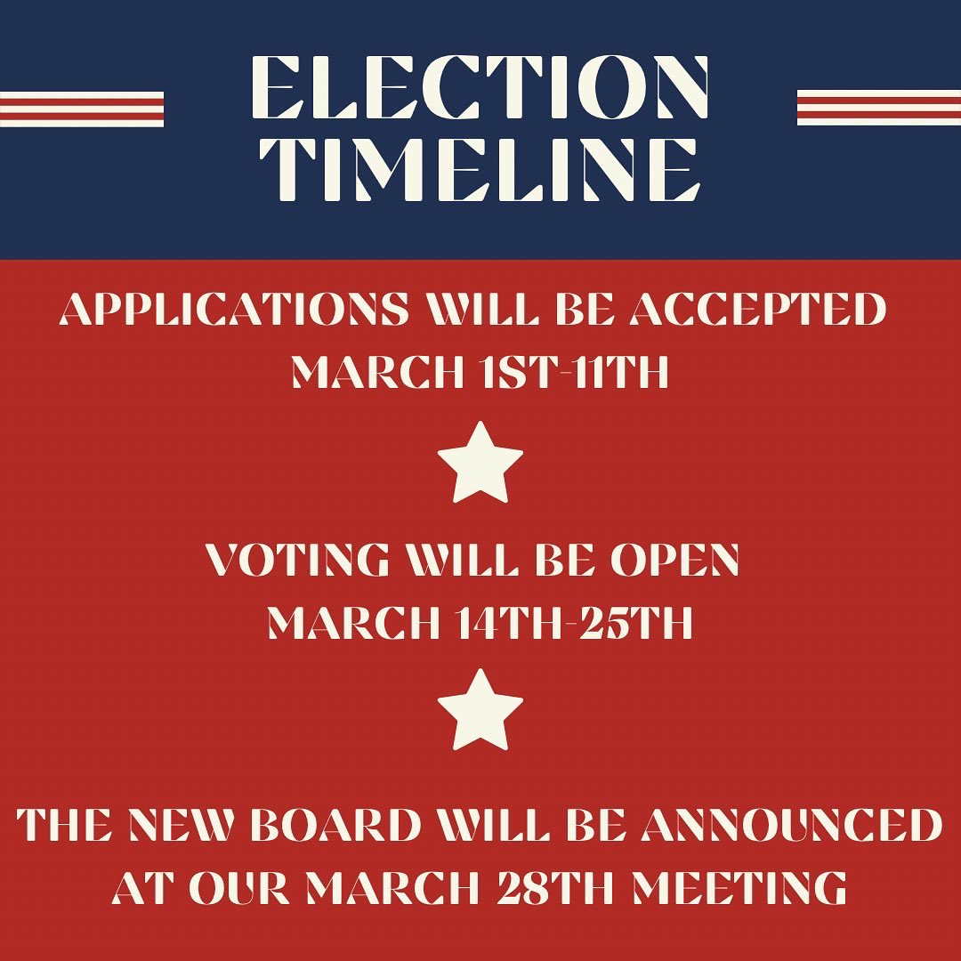 wcu_ama's tweet photo. It’s election time! 🗳 Looking to get more involved with AMA? Want to gain leadership experience and expand your resume? Apply for one of the ten executive board positions that are available for the 2022-2023 school year! Applications will be accepted starting March 1st ⭐️ https://t.co/bmd5aFFXKS