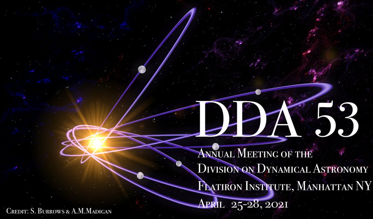 So excited for the Division on Dynamical Astronomy meeting, April 25th-28th at the Flatiron Institute in NYC! Important dates and a 🧵:
  ⭕️ Mar 7 Duncombe Student Awards
  ⭕️ Mar 7 Supplemental Travel Grants
  ⭕️ Mar 14 Abstracts
  ⭕️ Mar 22 Registration

Please retweet!

1/5