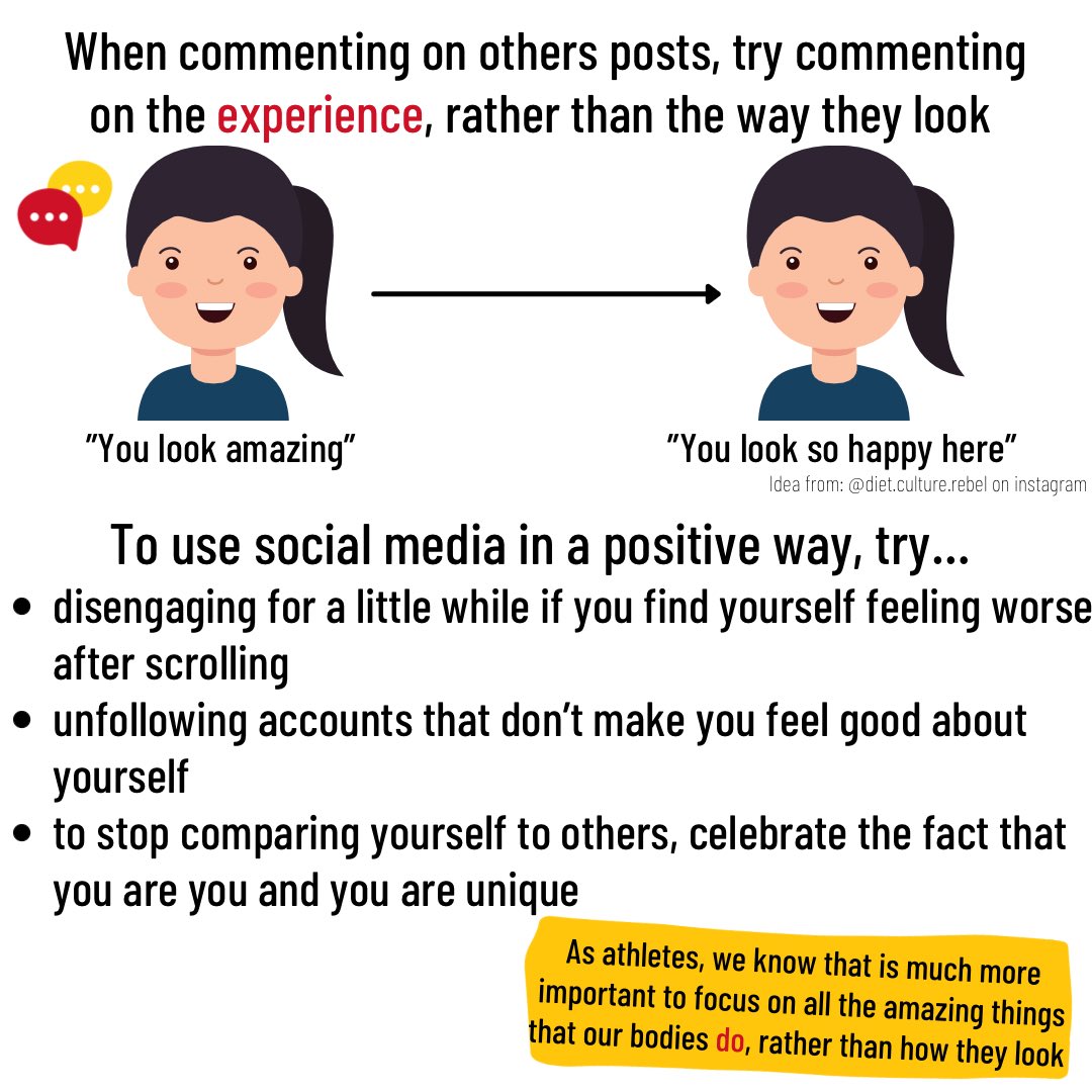 Today we #SeeTheChange🌟

Be mindful of the messages you see in the media and how it impacts the way we perceive our appearance. Try commenting on the person’s experience rather than how they look!