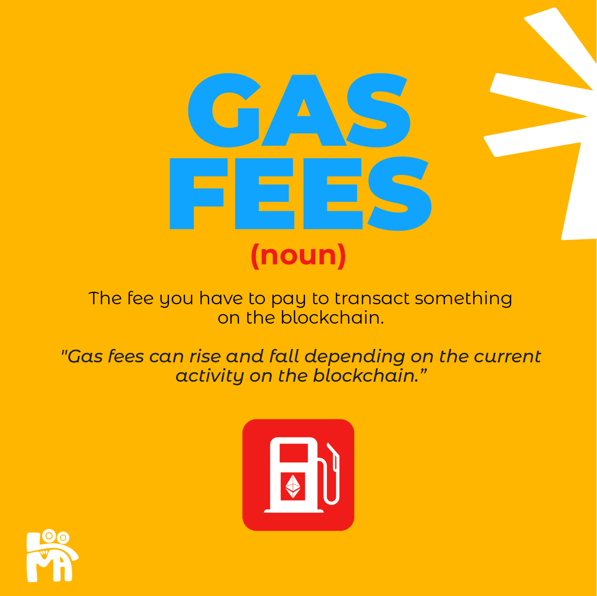 loomagroup's tweet photo. What are Gas Fees? ⛽️

Follow @loomagroup for more NFT education!💡

#cryptocurrency #cryptonews #NFTs #NFTCommunity #NFT #nftcrypto #nftdrop #gasfees https://t.co/Yt7rFVIXwY
