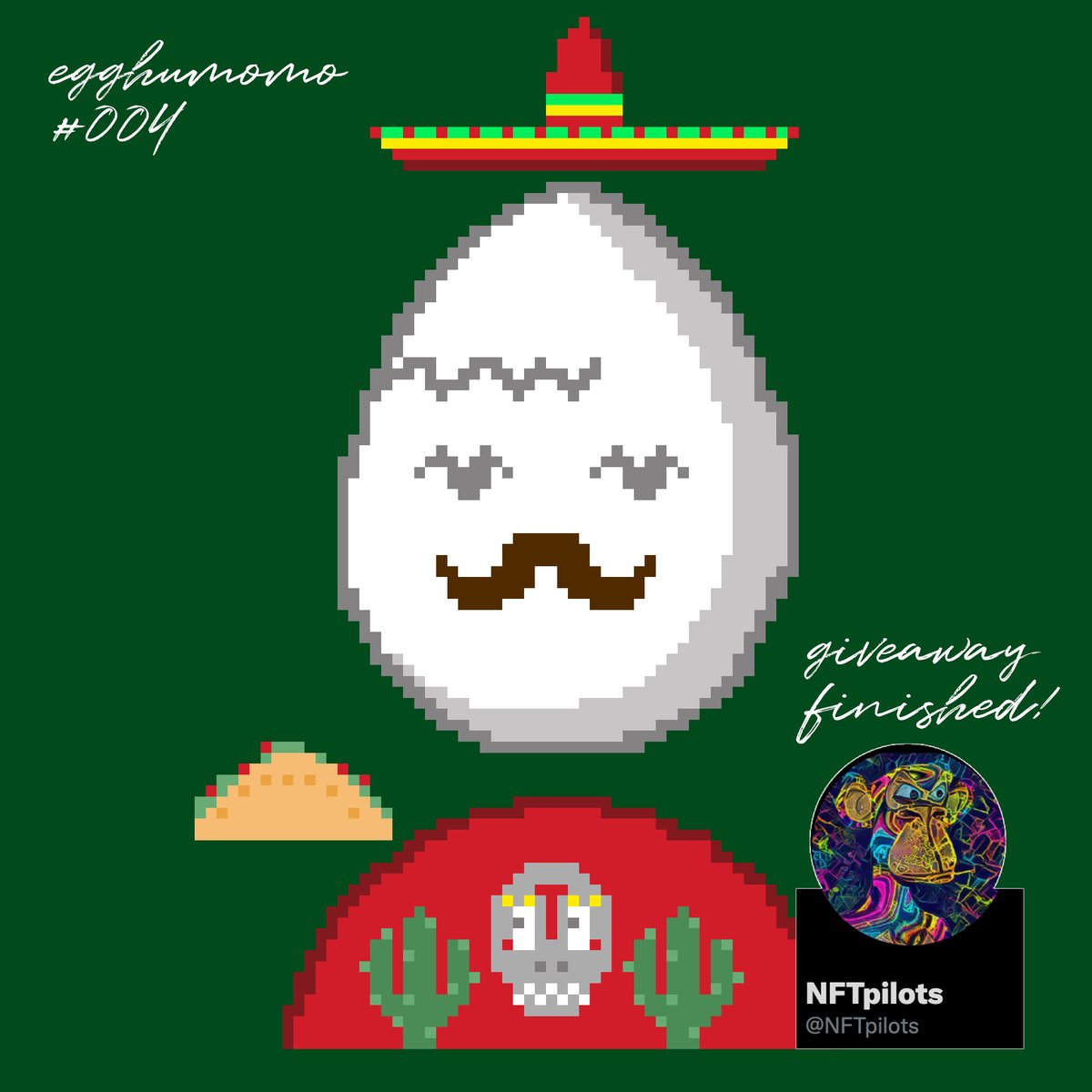 egghumomo's tweet photo. Thank you so much for participating in the Giveaway Event!
The first giveaway went well.
Please look forward to the second giveaway as well.
The next giveaway will be a new one on the list😎🥚🥚

#NFT #NFTCommunity #NFTGiveaway #NFTGiveaways #nftcollector  #Giveaways #GiveawayNFT https://t.co/6EecE2B3eB