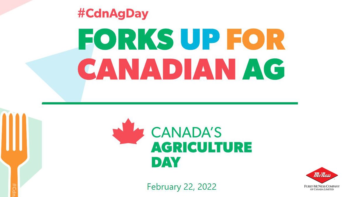Happy #CdnAgDay from the team at #FurstMcNess Canada! #ForksUp to all those involved in Canadian Agriculture - thank you for all that you do, every day.