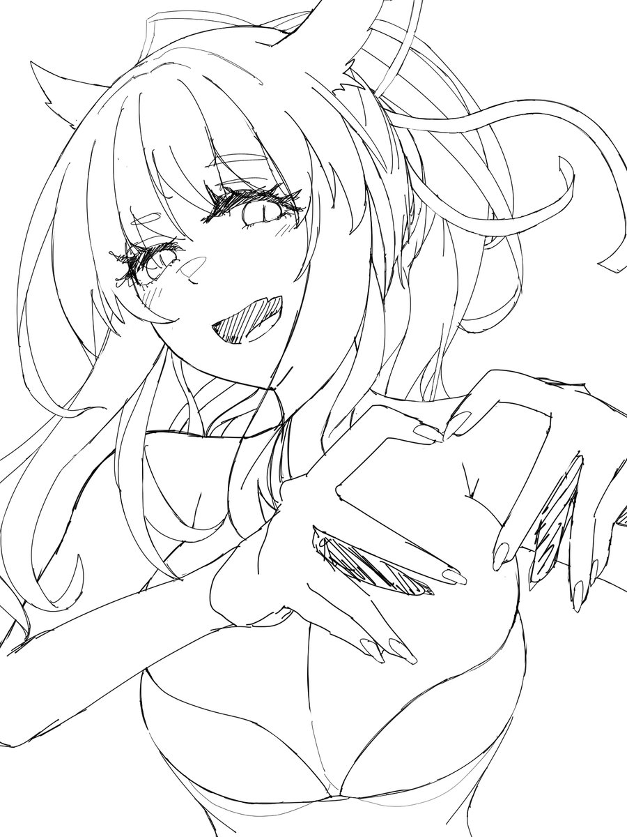 🐾の日、線画だけ 