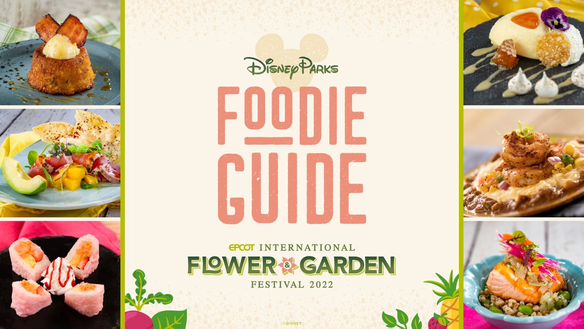 DisneyParks's tweet image. Springtime is just around the corner and so is the EPCOT International Flower &amp;amp; Garden Festival! 💐 Check out this Foodie Guide to see what fresh flavors our chefs have been blooming up for you: spr.ly/6011KXpd7