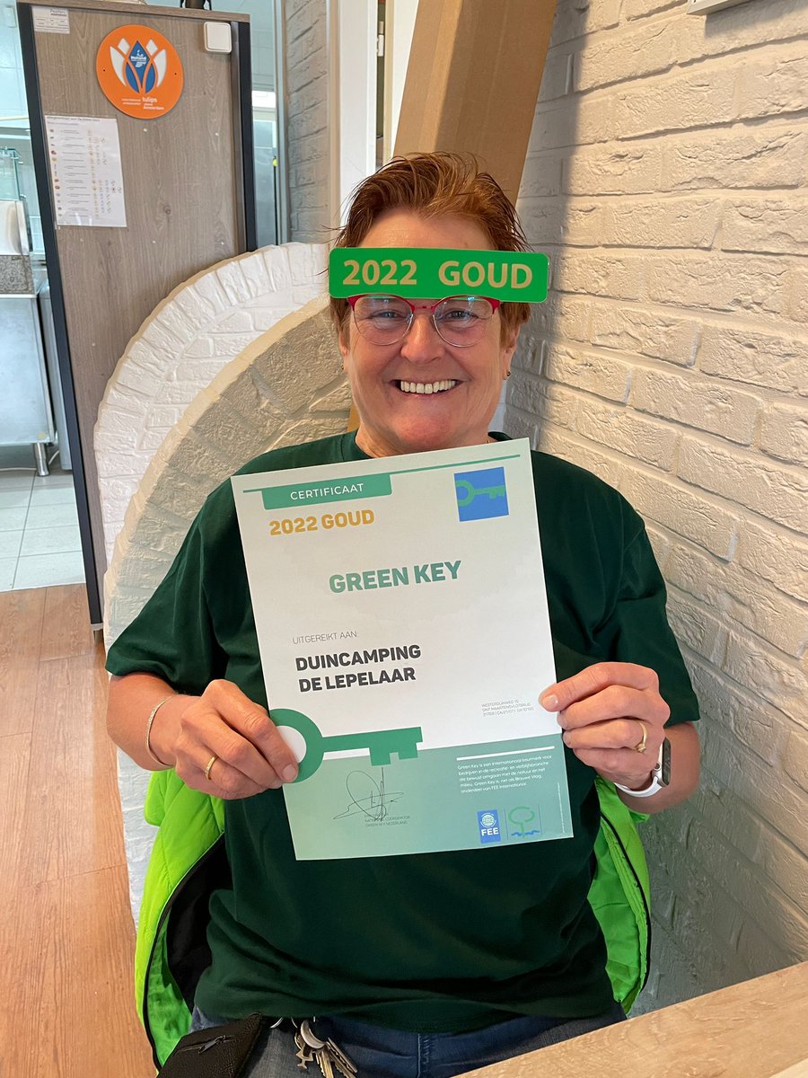 Ook in 2022 mogen we weer trots het gouden Greenkey keurmerk voeren.
#trots #duurzaam #duincamping #vakantie 
<a href="/GreenKeyNL/">Green Key</a>