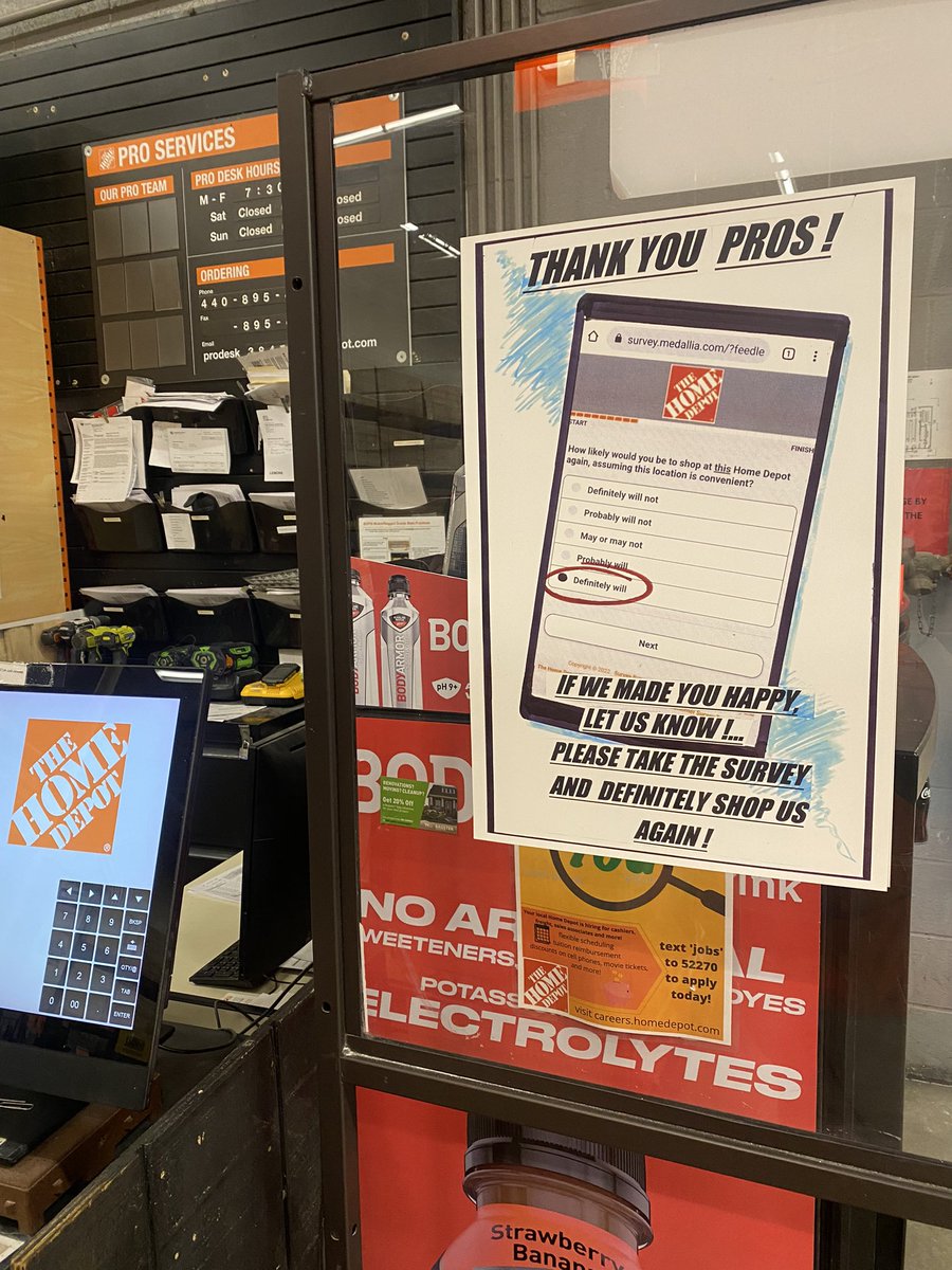 Shout out to our Pro Desk supervisor Dave for coming up with this great signage to walk the Pros through VOC.