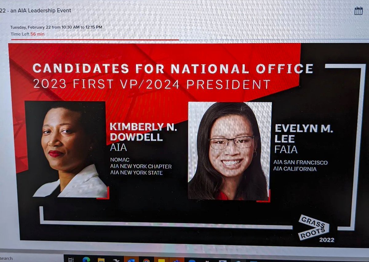NomaNational's tweet photo. Officially declared during AIA Grassroots: Immediate Past-president of NOMA, Kimberly Dowdell is a candidate for AIA National Office - 2023 First VP / 2024 President.

Congratulations Kim!

#AIANOMA #collateralcapital #CurrentBlackHistory #BHM #blackarchitect #leadership #AIA https://t.co/uNMnQDM1xb