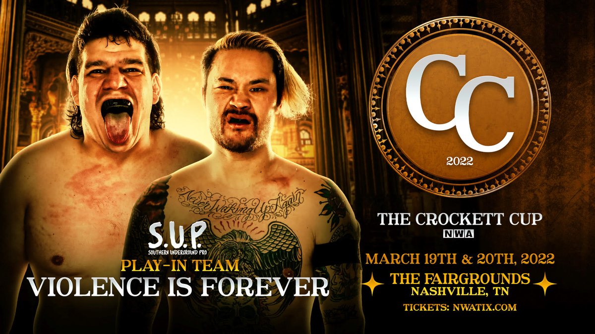 nwa's tweet photo. HUNDREDS of teams submitted for #CrockettCup. 

Only a select few could be chosen to enter a "Play-In" for entry into the tournament.

It's a long road, but these teams are capable.

Introducing Team #1: Representing @sup_graps, @dgarrinibc &amp; @kevinxku 

VIOLENCE IS FOREVER. https://t.co/6Fuf4BbpmM
