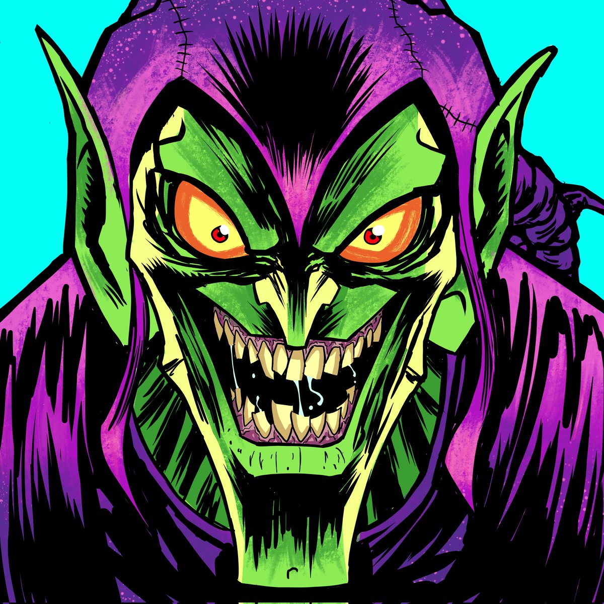 The Green Goblin is really too cool to draw #SpiderMan.