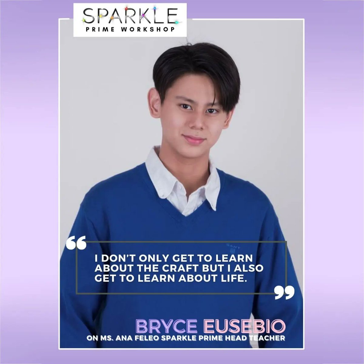 Sparkle_GMA's tweet photo. #BryceEusebio explains what he learned in his acting workshop✨

The Sparkle Prime Workshop is an acting workshop that will begin on March 2022. The chosen students for this workshop will be trained by seasoned actress and one of the best acting coaches in the country, Ana Feleo. https://t.co/tt4zLZZwBC