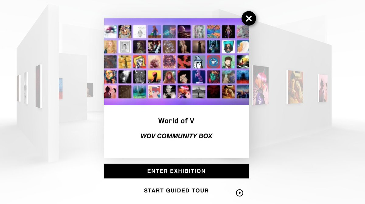 The #WoVCommunityBox Virtual Gallery is LIVE!

Dive into our digital exhibition to discover the awesome #NFT collection created by the #WoV Artists!

The Community Box drops on box.worldofv.art this Friday at 8.30pm GMT+1!

🖼artspaces.kunstmatrix.com/en/exhibition/…

#VNFT #NFTart $VET