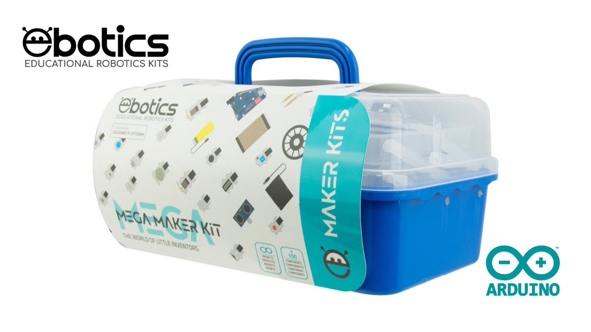 ebotics's tweet image. Ebotics MegaMakerKit
Saca el maker que hay en ti 😊.

🔴El Mega Maker Kit reúne más de 100 componentes electrónicos y la placa Build&amp;amp;Code 4in1. 

✅Compatible con @arduino y distintos software de programación por bloques.
✅100% personalizable.

+ info en: ebotics.com/es/producto/me…