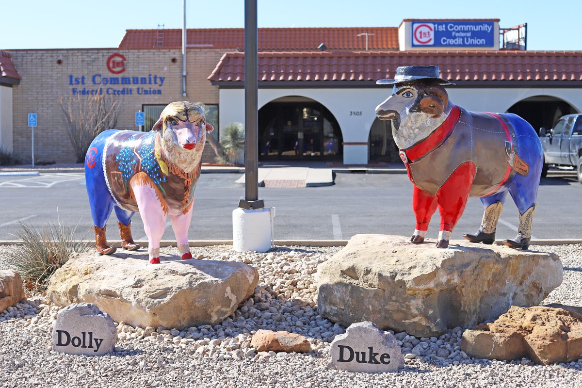 Introducing……
Dolly and Duke! The newest sheep to the Downtown San Angelo Sheeptacular! We are so proud to sponsor these beautiful sheep from local artist Scott Sustek! Stop by to see them at 3505 Wildewood Drive!