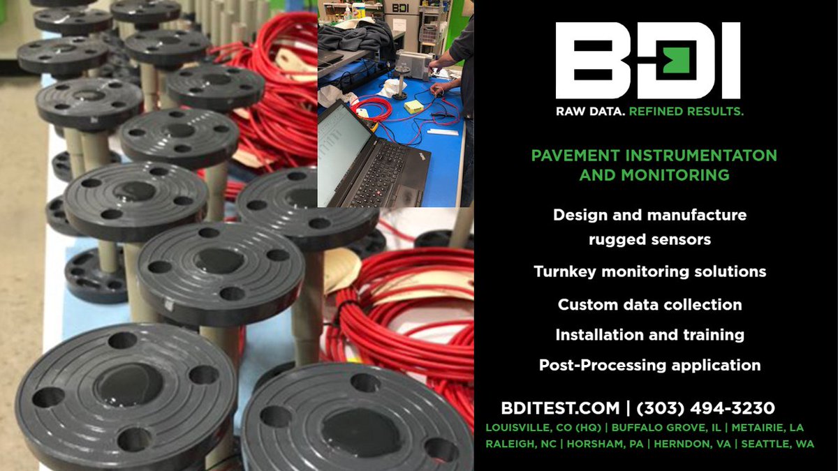 BDITest's tweet photo. There’s still time to evaluate your pavement sensor needs and BDI can help. We are in full production mode of our Pavement Sensors – completing fabrication and FAT of our Soil Compression Gages (SCG) that measure horizontal or vertical displacements in soils or subgrade material. https://t.co/xvmFSV9tqx