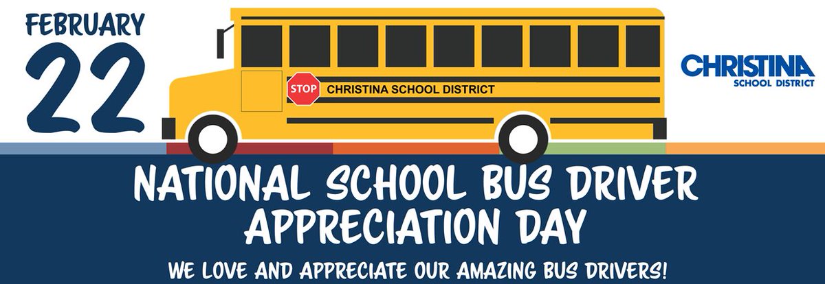 Christina School District salutes all of the men and women
who dedicate their lives to help children get to and from school every day while staying patient, helpful, and positive.
 
Thank You for Going the Extra Mile! #ChristinaStrong #SchoolBusDriversDay