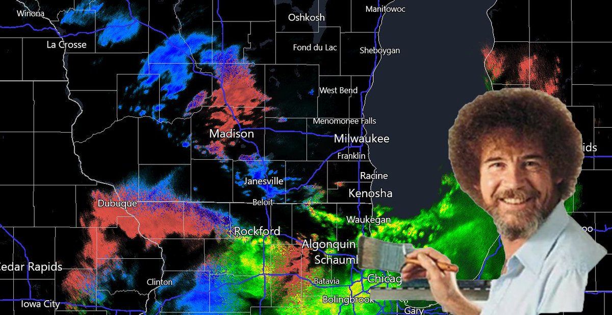 SamKuffelWx's tweet photo. All I can think about when looking at the current radar. https://t.co/G1Jv9tXsUW
